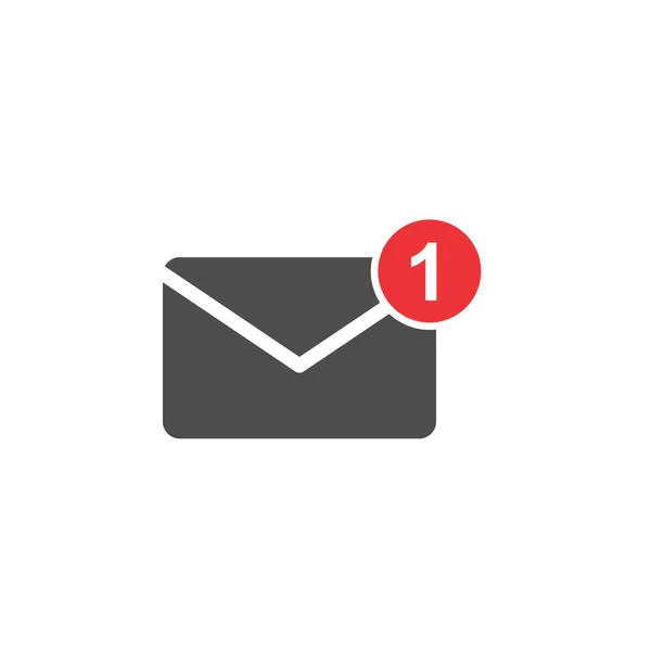 Envelope Ícone Mail Isolado Fundo Branco — Vetor de Stock