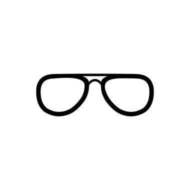 gözlük simgesi beyaz arkaplanda izole edildi