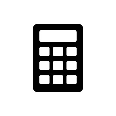 Hesaplayıcı simgesi beyaz arkaplanda izole edildi