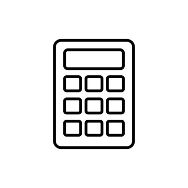 Hesaplayıcı simgesi beyaz arkaplanda izole edildi