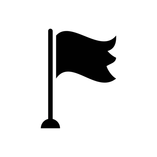 Vektor Ikon Bendera Ilustrasi Ikon Bendera Pada Latar Belakang Putih - Stok Vektor