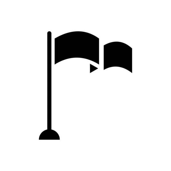 Вектор Значка Флага Иллюстрация Значка Флага Белом Фоне Простой Иконный — стоковый вектор