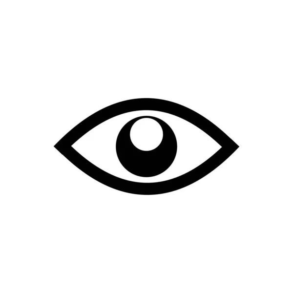 Human Eye Icon Vector Auf Weißem Hintergrund Augensymbol Schwarz Auf — Stockvektor