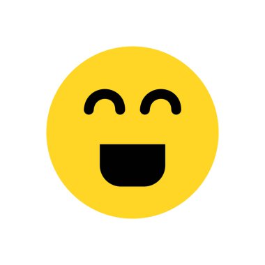 Beyaz arkaplanda Duygu Simgesi