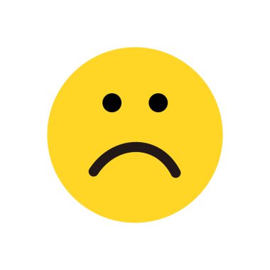 Beyaz arkaplanda Duygu Simgesi