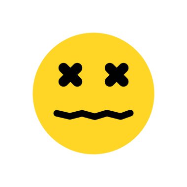 Beyaz arkaplanda Duygu Simgesi