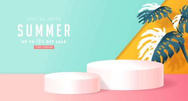 summer sale banner background design. clipart