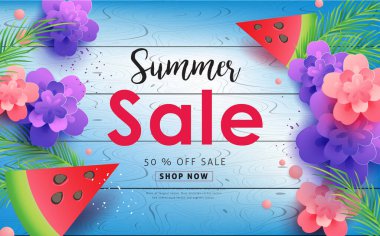 yaz indirimi afiş arkaplan tasarımı.