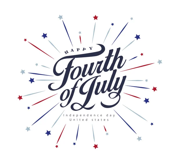 독립일 Usa Banner Template 4Th July Celebration Poster Template Fourth — 스톡 벡터