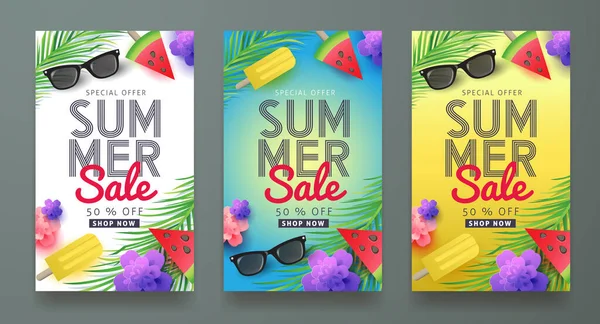 Diseño Fondo Venta Verano Para Banners — Vector de stock