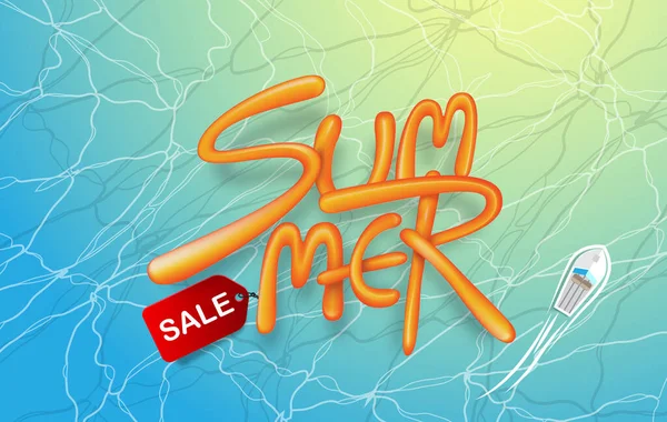 Verano Venta Banner Fondo Diseño — Vector de stock