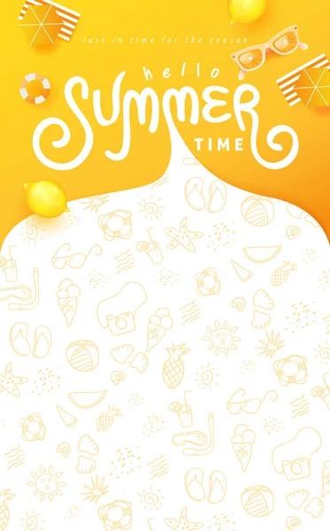 Sommer Verkauf Banner Hintergrund Design — Stockvektor