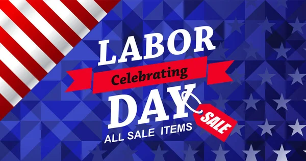 Labor day sale promotion advertising banner template.American labor day wallpaper.voucher discount.Vector illustration .