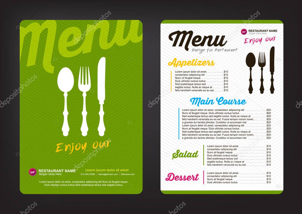 Restaurant menu design template