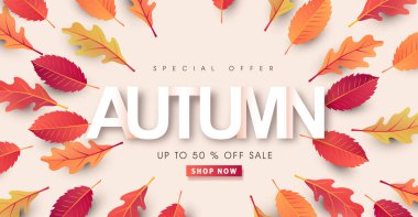 Sonbahar el yazısı. Mevsimlik harfler. Sonbahar indirimi afişi arka planı..