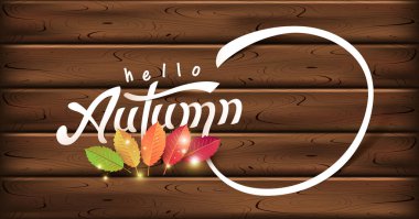 Metin için sonbahar kaligrafi poster arkaplanı ve kopyalama alanı