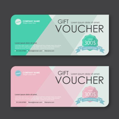 Lüks şablonlu hediye çeki indirim şablonu. Hediye kartı prim şablonu için vektör şablonu. Vektör illüstrasyonu.