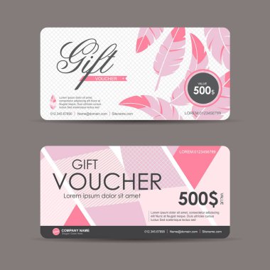 Lüks şablonlu hediye çeki indirim şablonu. Hediye kartı prim şablonu için vektör şablonu. Vektör illüstrasyonu.