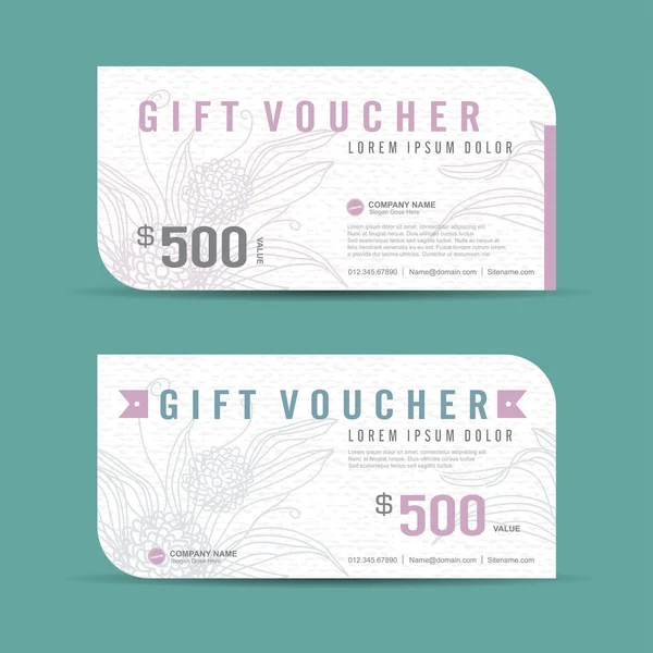 Gift Voucher Discount Template Luxury Pattern Vector Template Gift Card — Stock Vector