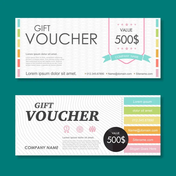 Gift Voucher Discount Template Luxury Pattern Vector Template Gift Card — Stock Vector