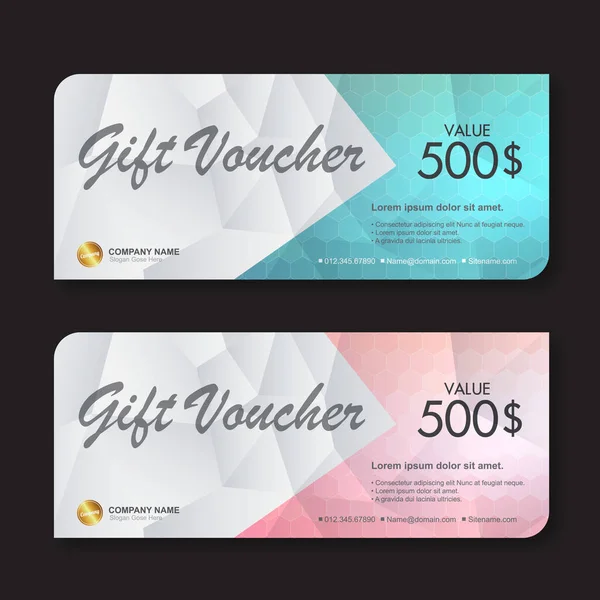 Gift Voucher Discount Template Luxury Pattern Vector Template Gift Card — Stock Vector