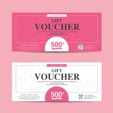 Hediye çeki indirim şablonu. Vektör illüstrasyonu.