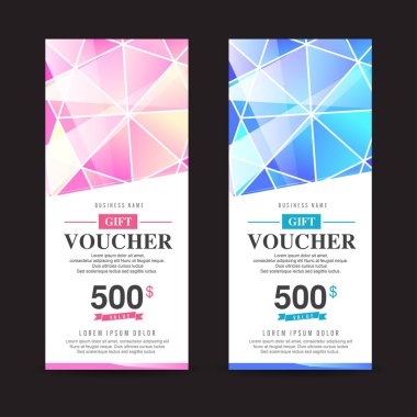 Hediye çeki indirim şablonu. Vektör illüstrasyonu.