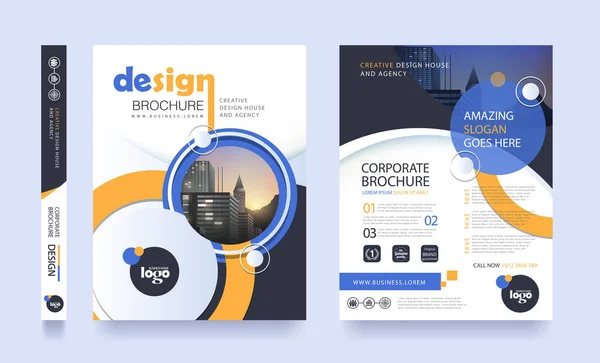 現代のポスターチラシパンフレットは 写真背景のためのデザインレイアウトスペース A4サイズのベクトルテンプレートをカバー — ストックベクタ