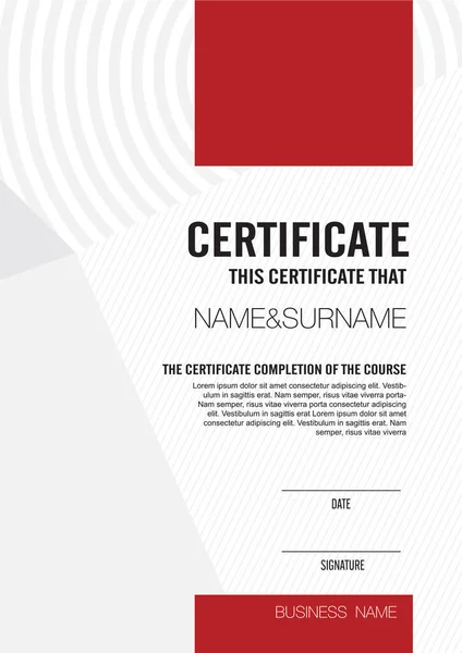 Modèle Conception Fond Certificat — Image vectorielle