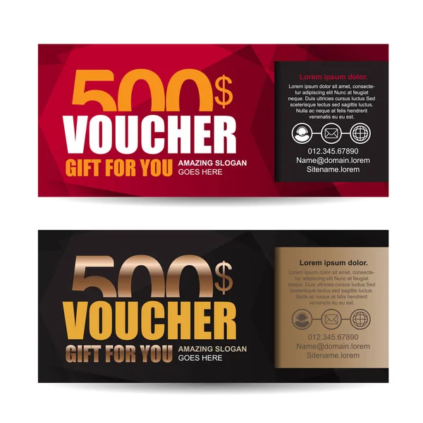 Gift Voucher Discount Banner Template — Stock Vector