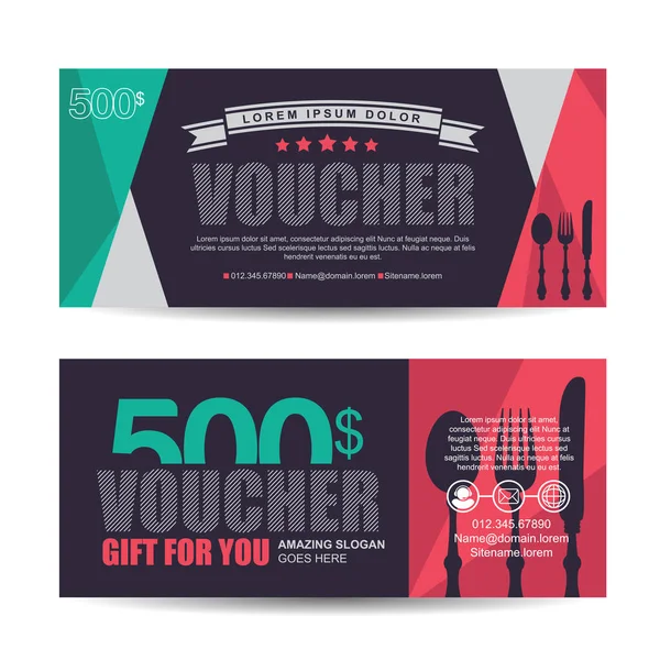Gift Voucher Discount Banner Template — Stock Vector