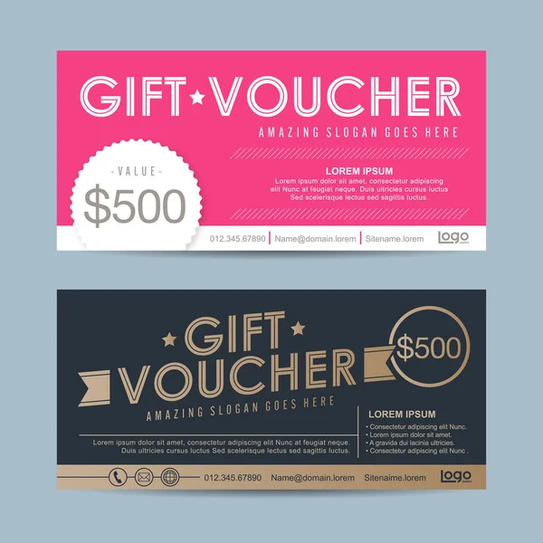 Gift Voucher Discount Banner Template — Stock Vector