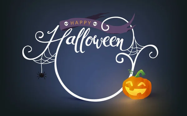 Feliz Banner Halloween Fundo —  Vetores de Stock