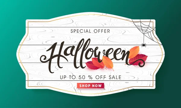 Happy Halloween Sale Banners Template Vector Illustration — Stock Vector