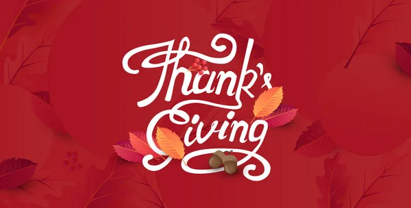 Thanksgiving Day Banner Hintergrund Feier Zitat Für Card Vector Illustration — Stockvektor