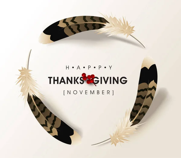Thanksgiving Day Banner Hintergrund Feier Zitat Für Card Vector Illustration — Stockvektor