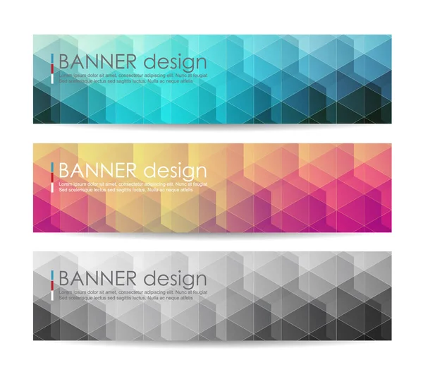 Conjunto Banners Vetoriais Modernos Com Fundo Abstrato Fundo Vetorial —  Vetores de Stock