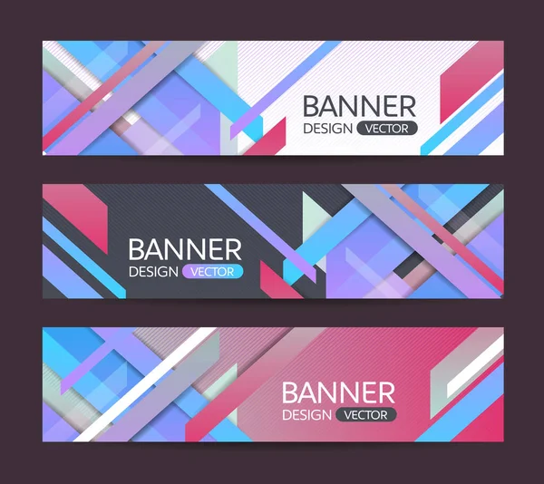 Set Modern Vector Banners Abstract Background Vector Background — Stock Vector