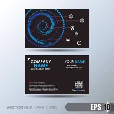 Soyut arkaplanı olan zarif bir kartvizit şablonu