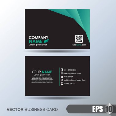 Soyut arkaplanı olan zarif bir kartvizit şablonu