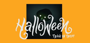 Mutlu Cadılar Bayramı Mesajı Sancak Vektörü illüstrasyonları. Şaka mı şeker mi?.