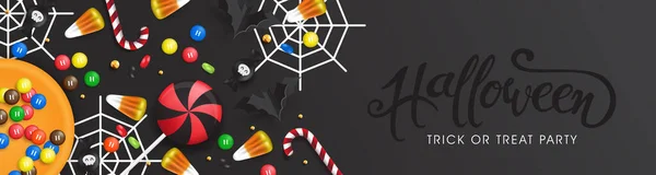 Happy Halloween Bannières Invitation Fête Background Vector Illustration — Image vectorielle