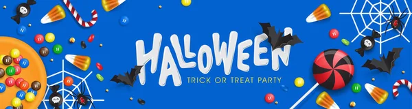 Feliz Halloween Banners Festa Convite Background Vector Ilustração —  Vetores de Stock