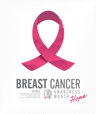 Göğüs kanseri, Ekim ayındaki farkındalık, afiş arka planı, vektör illüstrasyonu