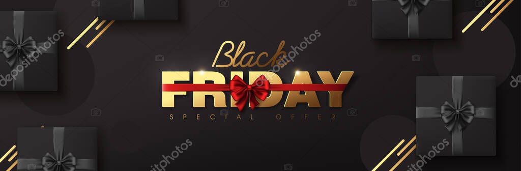 Black friday sale banner background template