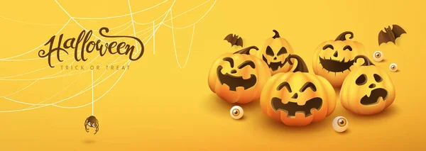 Banner Halloween Fundo Convite Partido —  Vetores de Stock