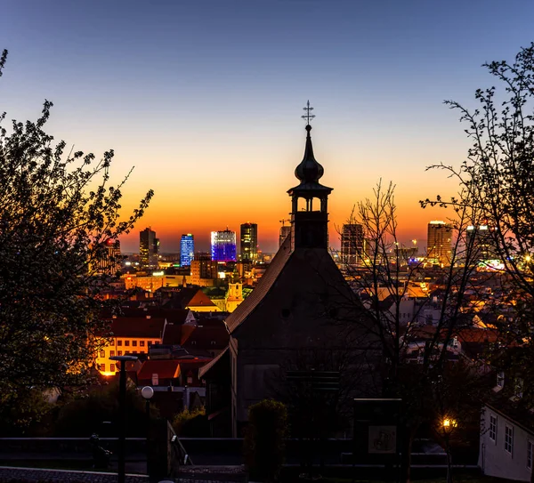 Igreja São Miguel Bratislava Nascer Sol — Fotografia de Stock