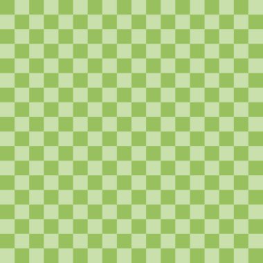 Klasik yeşil renkli satranç tahtası. Soyut denetlenmiş arkaplan dokuyucu deseni kusursuz vektör illüstrasyonu