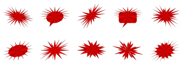 星のバーストのセット 星のスピーチバブル バースト分離形のアイコンのシンボルベクトルイラスト 抽象的な背景テクスチャ壁紙アートグラフィックデザイン現代的なスタイル — ストックベクタ