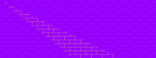 Mor Renkli Tuğla Duvar Sarı Işınlar Sol Üst Köşeden Parlıyor — Stok Vektör